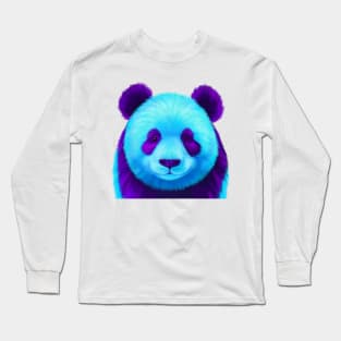 Blue and Purple Panda Long Sleeve T-Shirt
